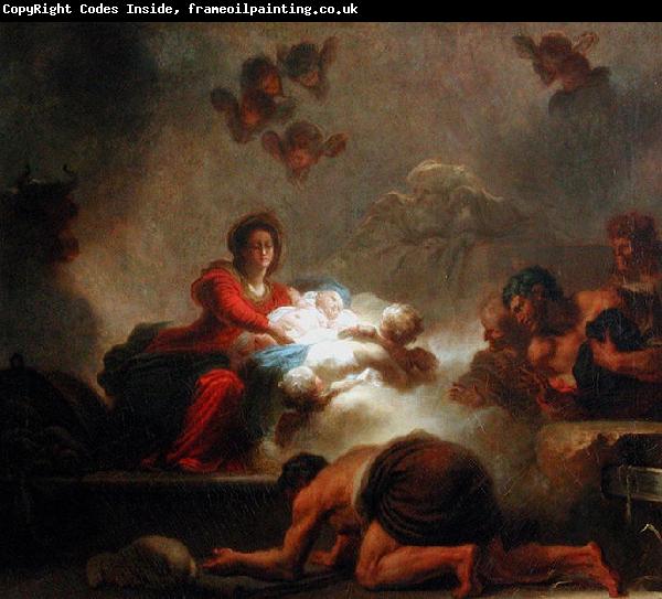 Jean-Honore Fragonard The Adoration of the Shepherds.